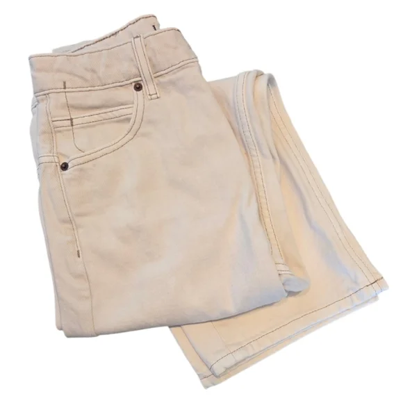 We The Free Jeans Deep Trance Dropped Boyfriend Wide Leg Denim Cream Size 24 - Picture 4 of 14